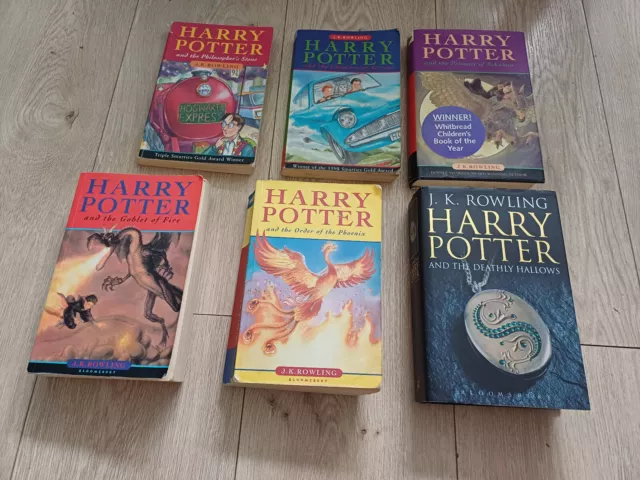 Harry Potter 6 Books Bloomsbury 1 Adult Edition 1 st edition Hardback