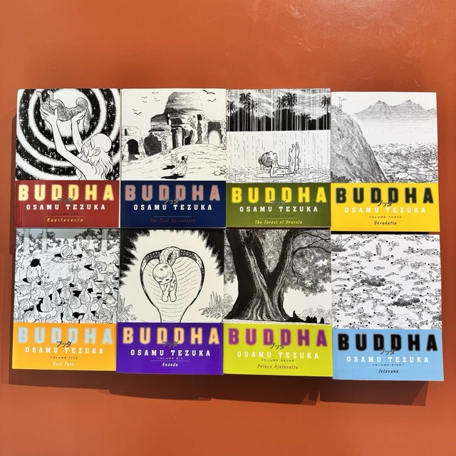 BUDDHA OSAMU TEZUKA Vol 1-8 Complete English Set Manga Books