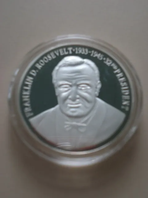 AMERICAN MINT - Greatest American Presidents Franklin D Roosevelt Silver Plated