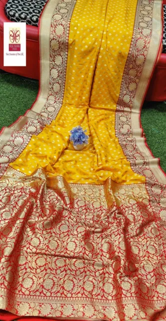 Silk Pure Saree Banarasi Sari Vintage Woven Fabric Sarees Banarasi Heavy Blouse1