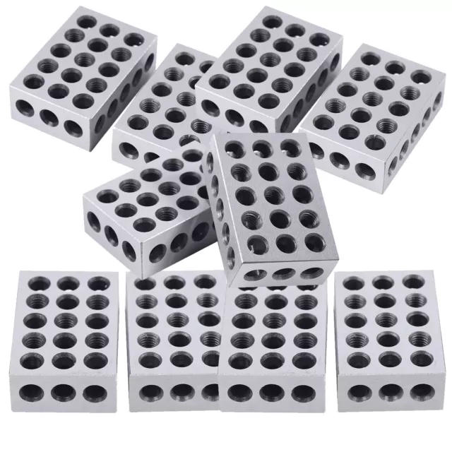 10X 1-2-3" Precision Blocks 23 Holes Set up Block Set 0.0001" Matched Mill New