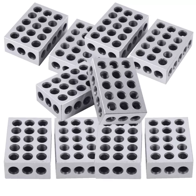 10pc 1-2-3" Precision Blocks 23 Holes Set up Block Set 0.0001" Matched Mill SALE