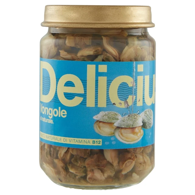 Vongole al Naturale Delicius - Vaso da 130gr
