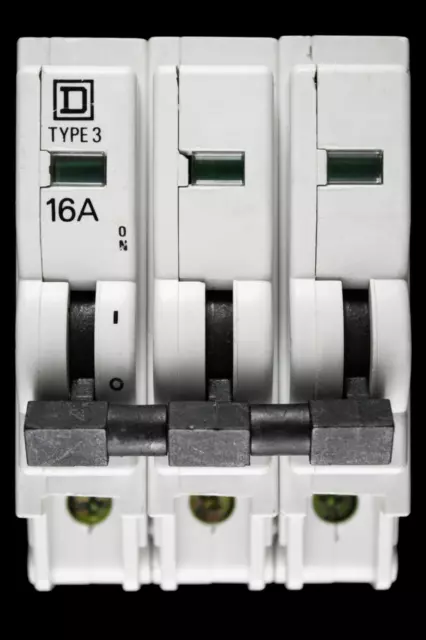 Square D 16 Amp Type 3 M9 Triple Pole Mcb Circuit Breaker Qoe