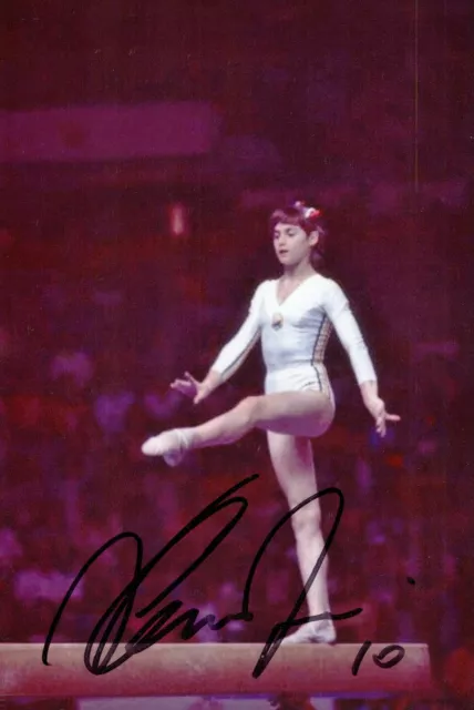 Nadia Comaneci Hand Signed 6x4 Photo Olympic Gymnast Autograph Memorabilia + COA