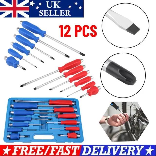 New Screwdriver Set 12 Pc Socket Bit Tool Kit Set Precision Mechanics UK HOT