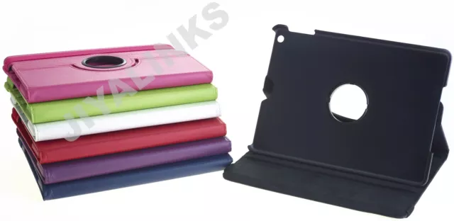 360 DEGREE ROTATING SMART STAND CASE COVER FOR APPLE iPAD AIR 2 iPAD 2 3 4 MINI