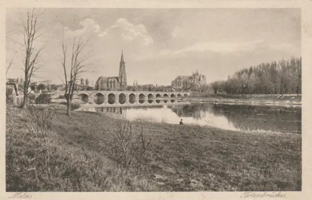 AK Metz, Totenbrücke 1919