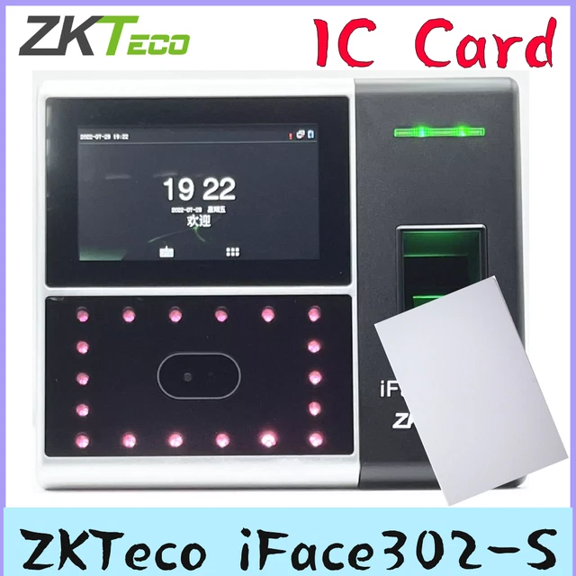 ZKTECO IFACE302-S + IC Face Fingerprint Identification Time Attendance ...