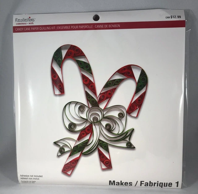 Recuerdos Navidad Navidad - Kit de plumas de papel de caña de caramelo