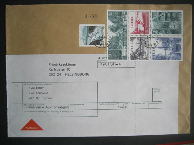 Briefmarken Schweden SVERIGE Brief Marken Zusammendruck aus Markenheftchen MH