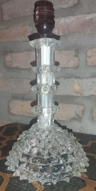 Lampada BAROVIER Toso Anni 30 - 40 Vetro Rostrato