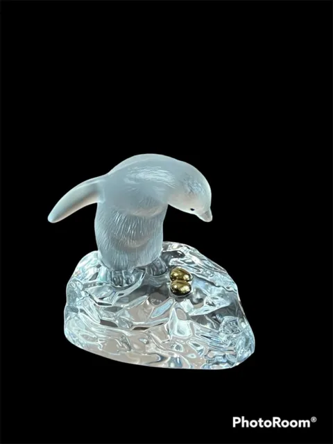 igor carl faberge Crystal Penguin paperweight Sculpture