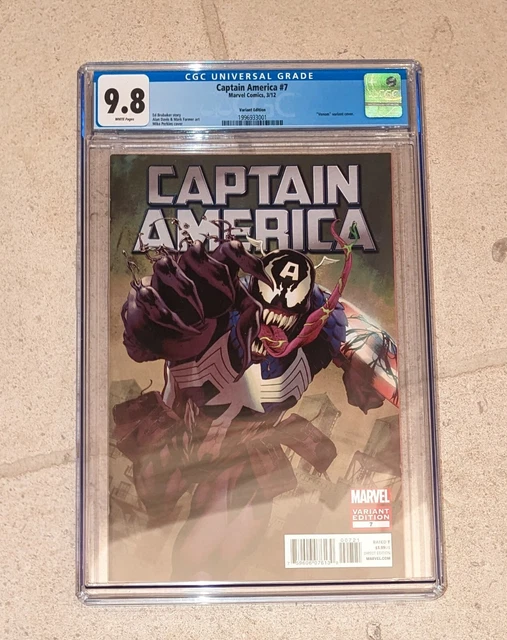 CGC 9.8 Captain America #2 Venom Variant Rare!