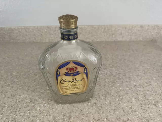 Crown Royal Canadian Whiskey Large Empty 750ml Bottle