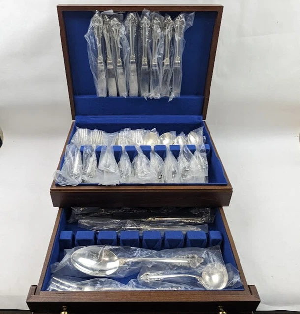 Grande Monarch by Camusso Sterling Silver Flatware Set 53pc Peru Peruvian for 8
