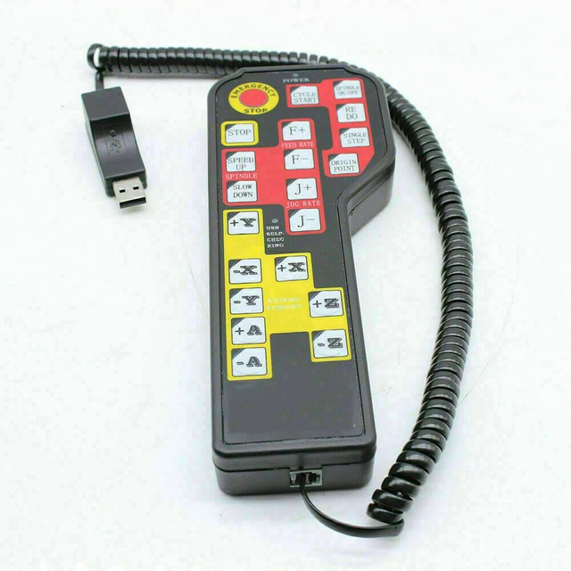 USB 3/4 Axis Pendant Handle Wheel Manual Remote Controller Fits For Mach3 CNC
