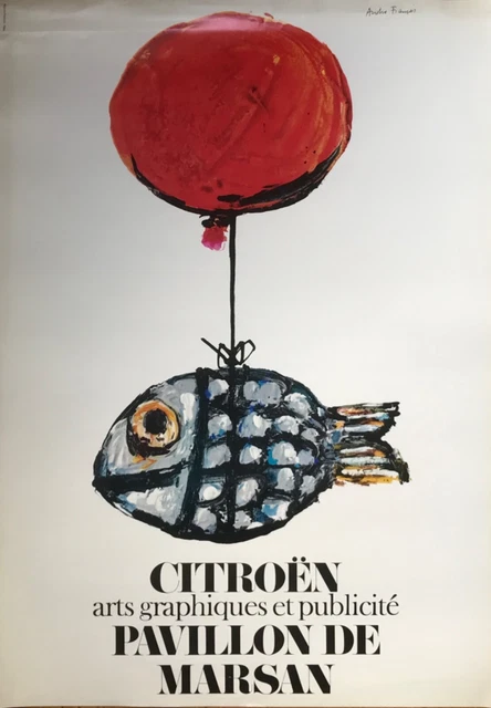 Lithographie Originale André François - Année Du Patrimoine 1980 - Signée - 67x50 Cm