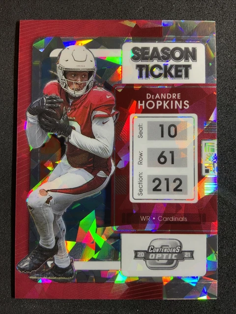 2021 Contenders Optic DeAndre Hopkins Cracked Ice Prizm Season Ticket 18/22🧊🔥