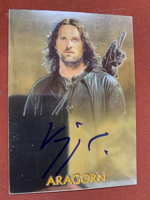 Viggo Mortensen As Aragorn - Topps Chrome Lord Of The Rings - Auto -