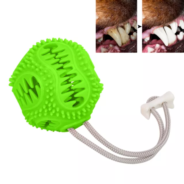 (Verde) Juguete de masticación de perro Airshi pequeña campana diseño de sonido bola de limpieza dental mascota