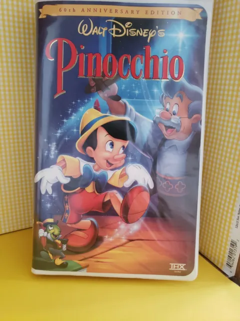 Pinocchio (VHS, 1999, Clam Shell Gold Collection) Walt Disney’s Classic