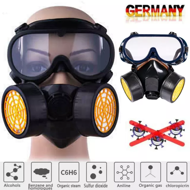 Schutzmaske Gasmaske Industrial Chemical Respirator Schutzbrille ABC Filter