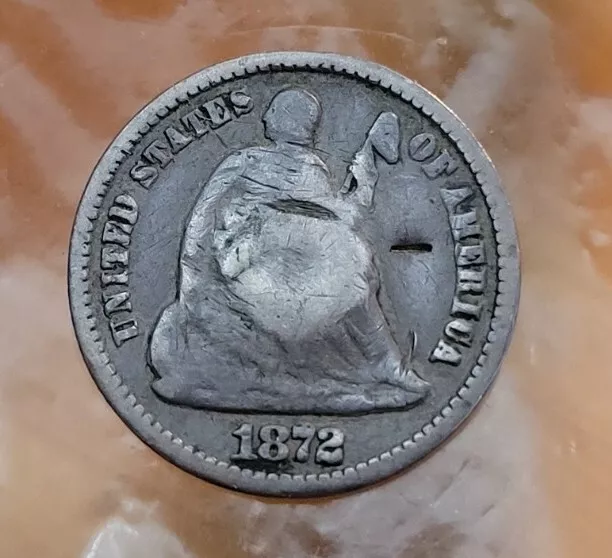 1872 Seated Liberty Half Dime