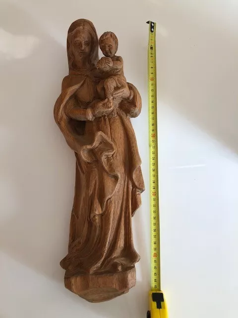 Holzfigur groß, Maria mit Jesuskind, zum Aufhängen