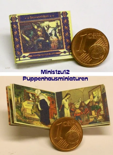 1126# Schneewittchen - Miniaturbuch - Puppenhaus - Puppenstube - M 1zu12