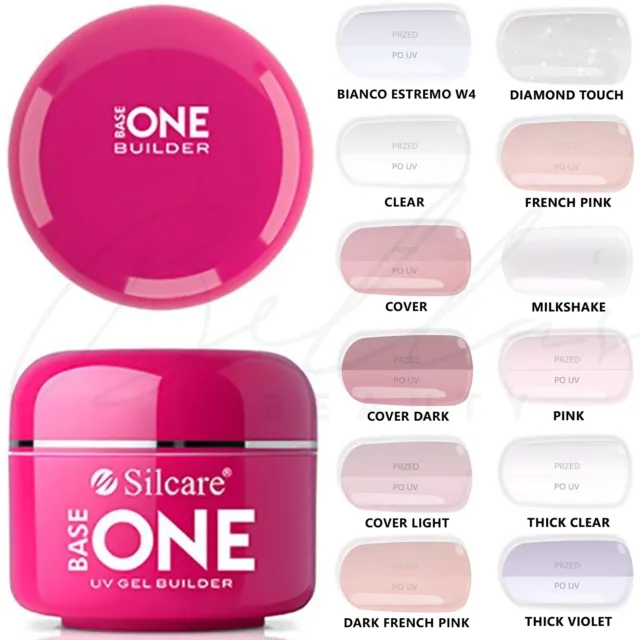 SILCARE Base One Clear Cover Diamond Touch Thick French Pink UV Gel Nail BUILDER