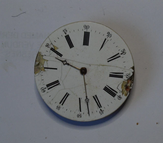 Mouvement De Montre à Gousset Sans Marque – Pour Pièces Ou Réparation – Occasion, Balancier Fonctionnel