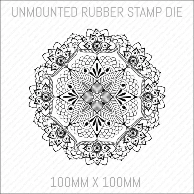 Henna Mehndi Floral Unmounted Rubber Stamp Die Card Making Scrapbooking - ST0513