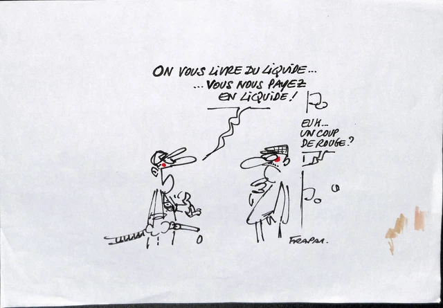 [HUMOUR - PRESSE] François FRAPAR : Le troc liquide, DESSIN Original ...