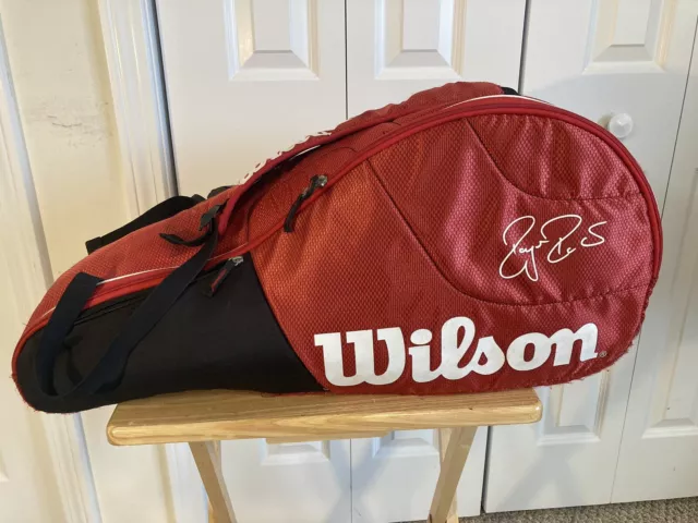 Wilson 6 Racket Tennis Bag Backpack 6 Pack Holder Original Collection Bright Red