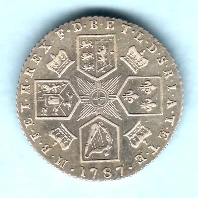 Great Britain.. 1787 George 111 - Sixpence.. With Hearts..  gVF  - Part Lustre