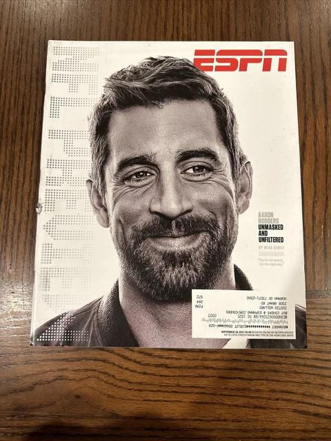 ESPN MAGAZINE AARON Rodgers 18/9/17 Green Bay Packers NFL Preview ...