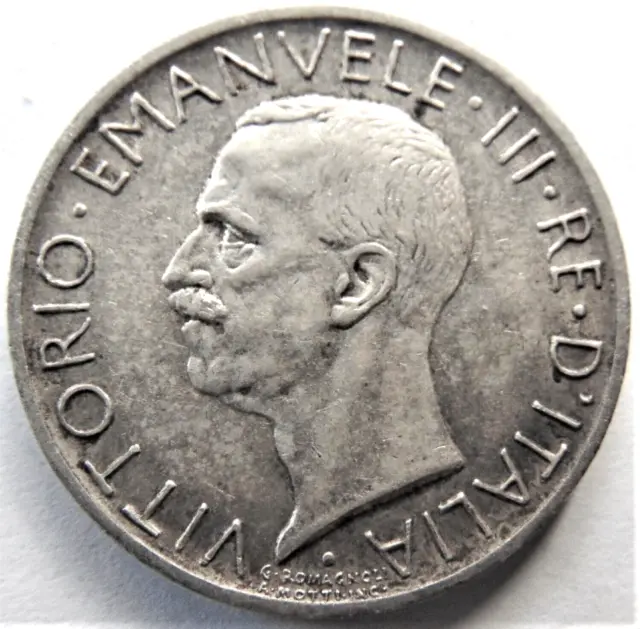 1929R ITALY  Vittorio Emanuele III, silver, 5 Lire grade Good VERY FINE ,#11.1 2