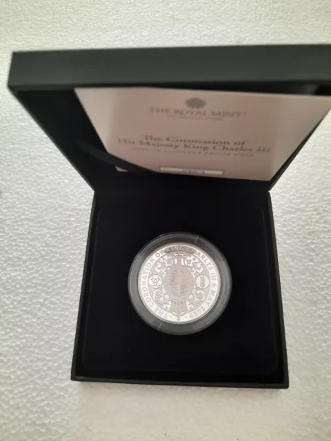 2023 £2 Monete D'argento Proof Con Coa King Charles Iii Incoronazione Prezzo Basso