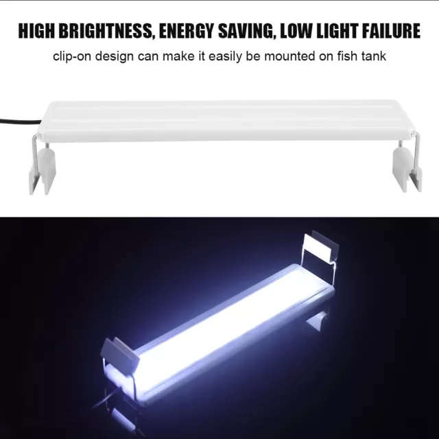 Clip-On Fish Tank Lamp Aquarium Pond LED Lights Waterproof White Lighting 220V