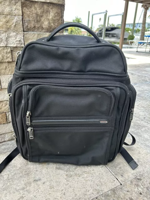 Tumi Alpha Black Ballistic Nylon 16” Backpack with Laptop Sleeve