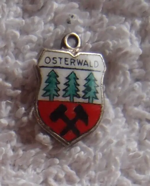 Bettelarmband Wappen Anhänger - Osterwald - 835 Silber ! (Reu)