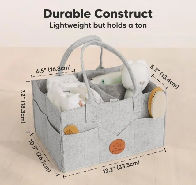 Diaper Caddy Organizer - Baby Organizer for Nursery, Car Storage Organizer, Baby