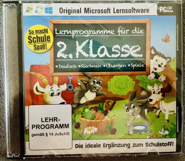 Original Microsoft Lernsoftware, Lernprogramm für die 2. Klasse NEU unbenutzt