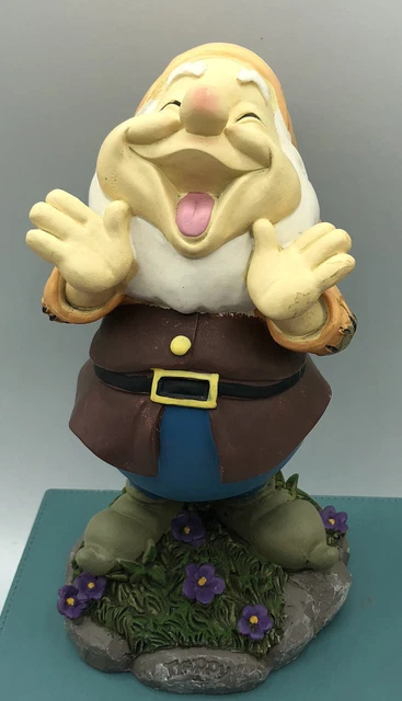 RARE Disney Snow White Dwarf Dwarves 9" Garden Statue Figurine Happy Nice RARE Disney Snow White Dwarf Dwarves 9" Garden Statue Figurine Happy Nice