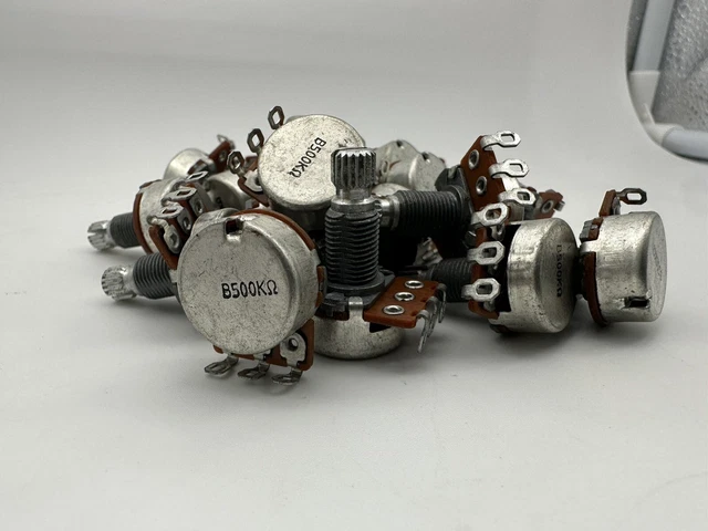 B500k potentiometer (20) Qty Guitar Volume Tone - Bulk No Nuts Or Washers