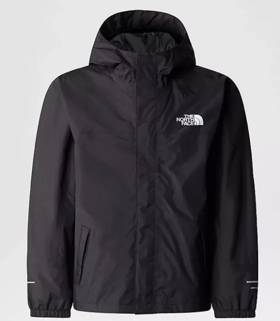 The North Face Boys' Antora Rain Jacket Youth Large  (12) TNF Black RRP £75 NEW