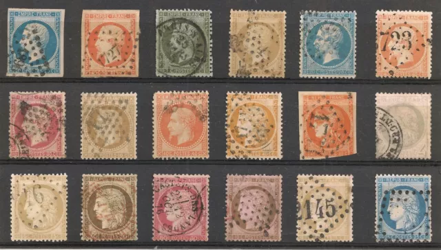 LOT France timbres Classiques Napoléon & Ceres, défauts