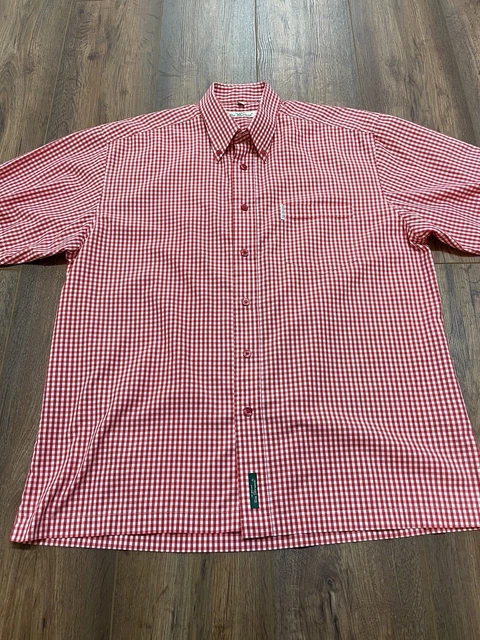 Camicia da uomo rossa a scacchi Ben Sherman taglia 3L