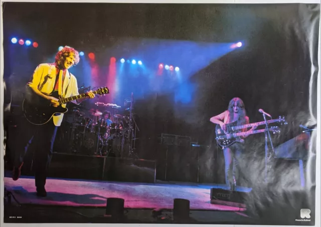 Original Vintage Poster 1980s Rush Rock Band 33.5 x 23.5 Printed in Holland